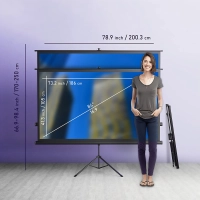 Ekran Projekcyjny Zwijany na Statywie Spacetronik 84" cali Idealny do Kina Domowego i Prezentacji Biznesowych OUTLET