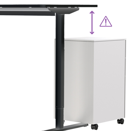 Spacetronik Moris elektrischer Schreibtisch SPE-O121 120x60, Gestell schwarz, Platte helles Holz