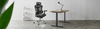 Ergonomiczny fotel biurkowy 6D Spacetronik DORIS 40 czarny z regulowanym zagłówkiem i podłokietnikami