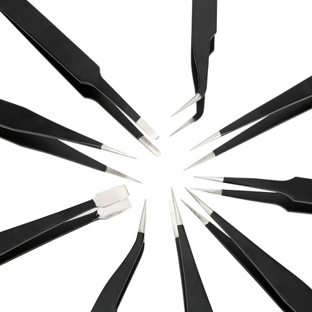 Satz mit 9 Präzisionspinzetten ESD SPM-T03 - zdjęcie 2