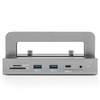 Podstawka pod laptopa z multiportem 11 w 1 Spacetronik srebrna