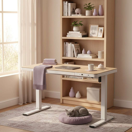 Biurko Elektryczne Spacetronik Astrid SPEB128 z Szufladą i USB Outlet B