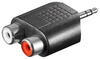 Adapter audio przejście 2x gniazdo RCA cinch na 1x wtyk Jack 3,5mm Goobay
