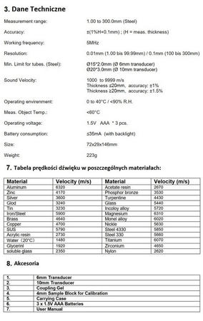PeakTech 5225 Ultraschall-Dickenmessgerät - zdjęcie 2