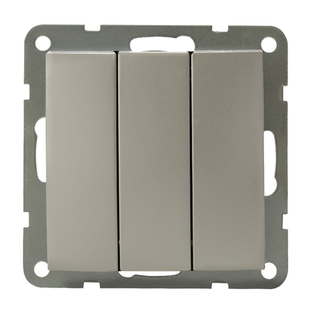 Dreifachschalter - Ecke 60 silber