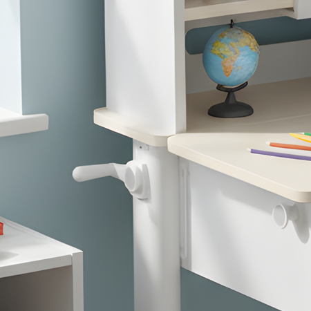 Biurko dziecięce SPEX113WW 100×65 cm regulowane półki szuflada