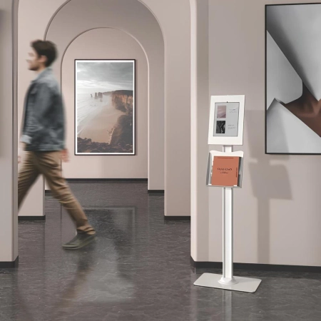 Stand stojak do tabletu OUTLET z blokadą na klucz Spacetronik SPP-134W
