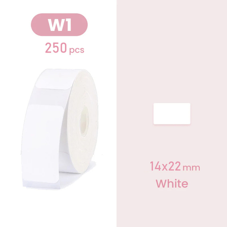 Etykiety na rolce do drukarek Niimbot z serii D białe 14x22mm 250 sztuk