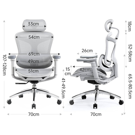 Büro-Drehstuhl Doris 30 Grau