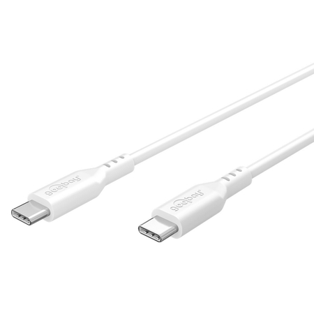 Kabel USB-C 2.0 Goobay silikonowy biały 1.5m