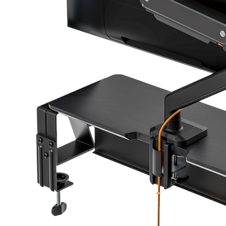 Dwuczęściowa półka nad biurko HUGEL15 Czarna Outlet B