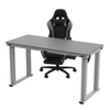 Zestaw do nowoczesnego biura: biurko elektryczne + fotel szary