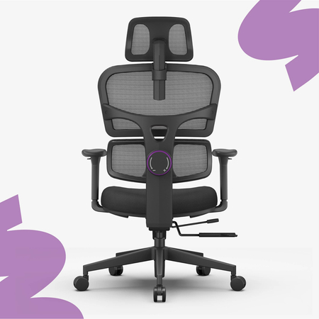 Ergonomiczny fotel Spacetronik LUMBO 33 Czarny Outlet B+