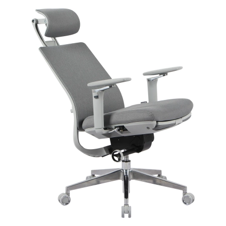 Fotel ergonomiczny biurowy 5D z podnóżkiem Spacetronik Albert Szary OUTLET