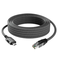 Karta sieciowa USB Gigabit, kabel adapter Ethernet USB-C do RJ45 Spacetronik, 8m
