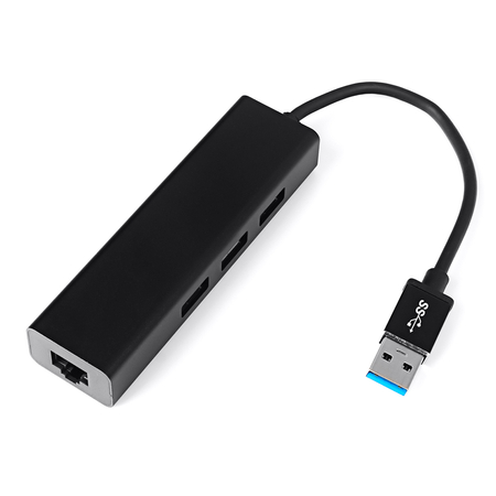 USB Multiport HUB für 3 USB + RJ45 SPU-M06 schwarz - zdjęcie 2