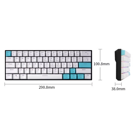 Klawiatura mechaniczna Delux KM36 RGB czar.-nieb.