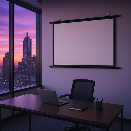 Projektorowy ekran ścienny prosty 92 cali 16:9