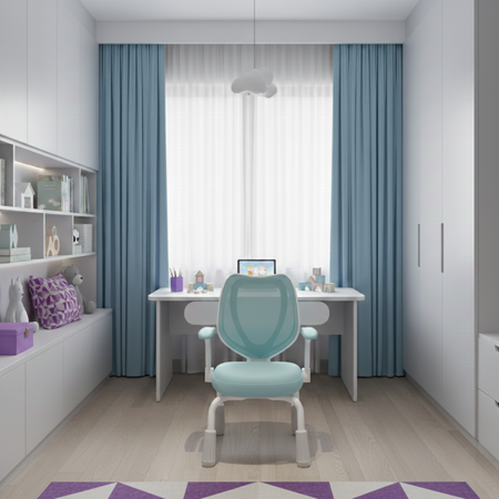 Krzesło dziecięce SPC XD26S niebieskie regulacja wysokości podłokietniki - zdjęcie 2