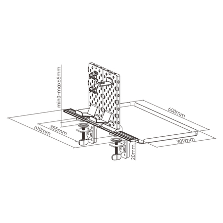 Nadstawka z tablicą Spacetronik SPB-155B Holdee