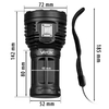 Latarka ręczna szperacz 600lm 8x LED plus COB USB-C Vayox VA0114