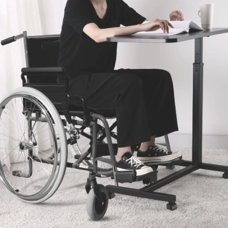 Zestaw wypoczynkowy fotel elektryczny Spacetronik Flax 04M zielony + stolik regulowany