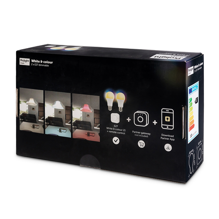 WiFi Prolight 2xE27 RGB RC intelligente Glühbirne