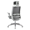 Fotel ergonomiczny biurowy 5D z podnóżkiem Spacetronik Albert Szary OUTLET