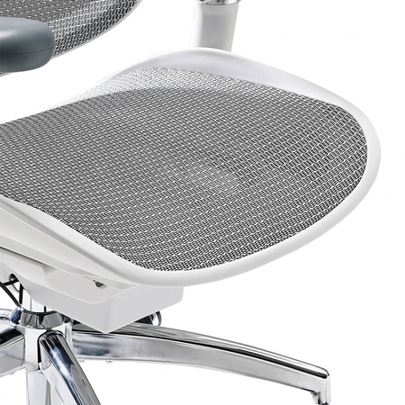 Krzesło do ergonomicznego biura 6D Spacetronik DORIS 40 szare z regulowanym zagłówkiem i podłokietnikami