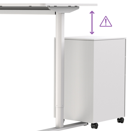 Spacetronik Moris elektrischer Schreibtisch SPE-O121 120x60, Gestell weiß, Platte helles Holz