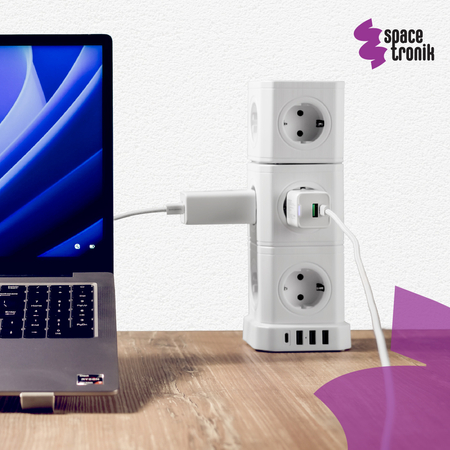 Steckdosenleiste 5xAC 3xUSB 1xUSB-C SPS-C02B - zdjęcie 2