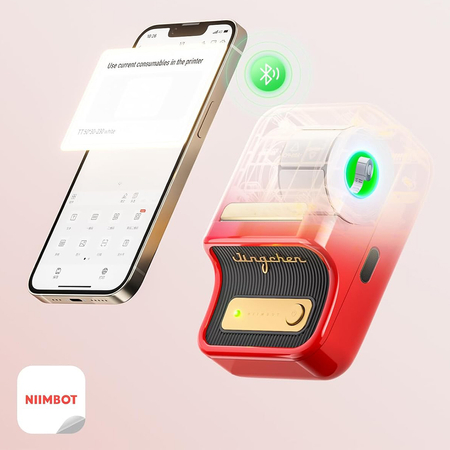 Drukarka etykiet Niimbot B21 PRO czerwona