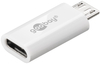 Adapter gniazdo USB-C na wtyk microUSB 2.0 do 480 Mb/s Goobay biały