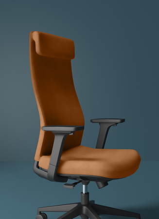 Krzesło biurowe ergonomiczne Spacetronik HAVARD-02 brązowe
