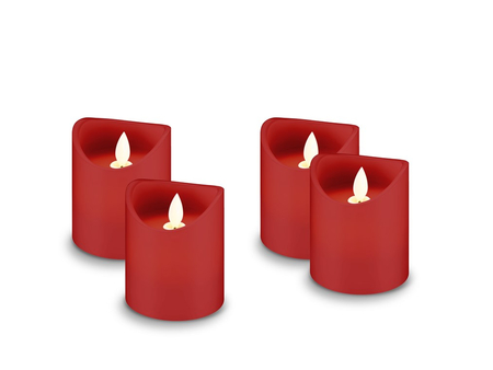 LED rote Kerzen Goobay 75x10cm KIT 4x - zdjęcie 2