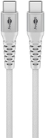 Kabel USB-C 2.0 480Mb/s Goobay w oplocie tekstylnym SuperSoft do 60W biały 0,5m