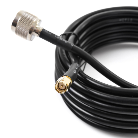 Kabel GSM przewód antenowy Spacetronik wtyk N wtyk SMA LMR240 7m - zdjęcie 2