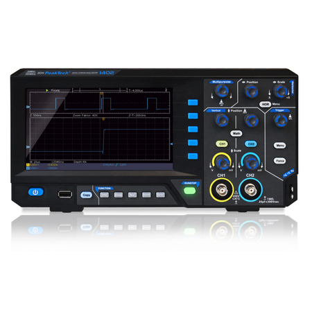 Oscyloskop cyfrowy 2CH 20MHz 250MS/s PeakTech 1402 - zdjęcie 2