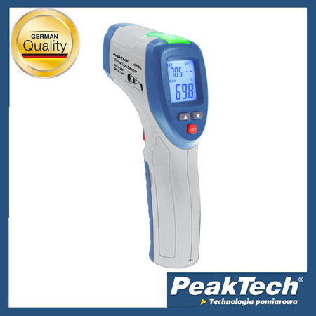 Cyfrowy Miernik Temperatury IR z kolorowym wskaźnikiem LED PeakTech 4945