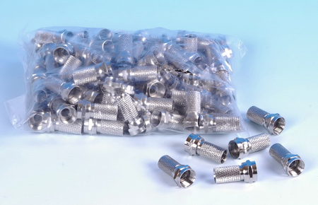 HQ schraubbarer F-Stecker für RG6 7mm/20mm - 100Stück