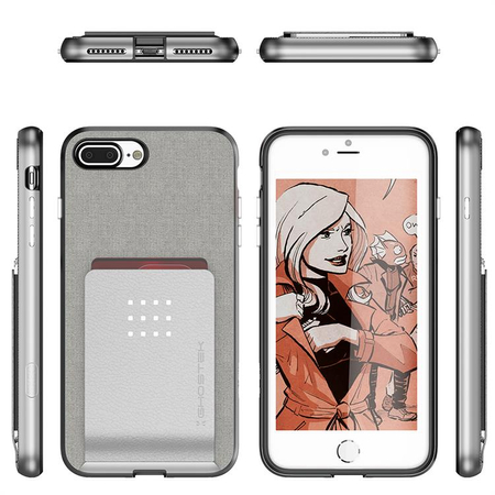 Etui Exec 2 Apple iPhone 7 8 Plus srebrny - zdjęcie 2