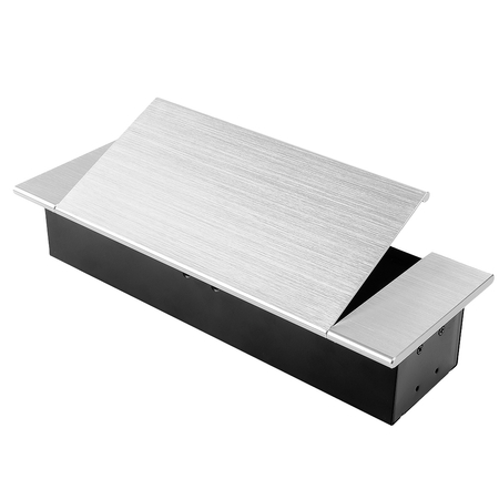 Gniazdo meblowe do biurka z klapką 3x schuko Spacetronik SPS-F33S V2