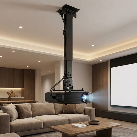 Uniwersalny czarny uchwyt do projektora Spacetronik SPA-P01B - zdjęcie 2