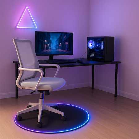 Mata ochronna gumowa pod krzesło SPB047 RGB D100cm - zdjęcie 2