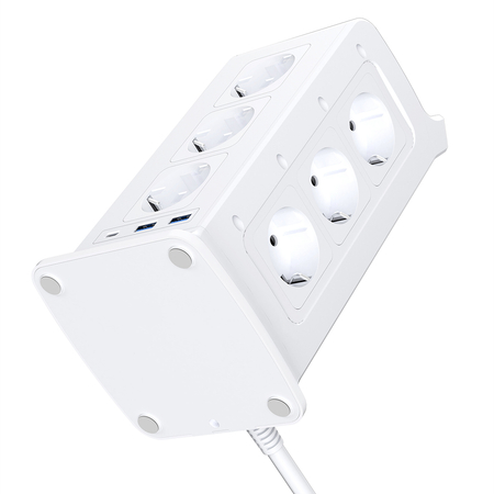 Listwa zasilająca tower 12xAC 2xUSB 1xUSB-C W