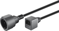 Kabel przedłużacz gniazdo AC Schuko - gniazdo C14 (komputerowe) Goobay 0,2m