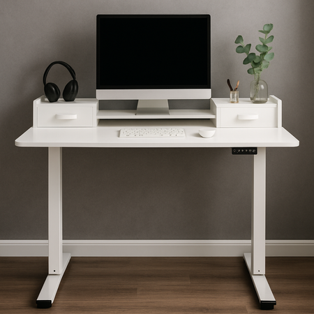 Biurko Elektrycznie Regulowane 120x60 z półkami