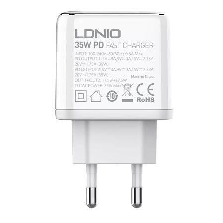 Ladegerät 2x USB-C 35W USB-C Lightning Kabel - zdjęcie 2