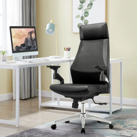 Fotel ergonomiczny biurowy OUTLET z podłokietnikiem 4D Spacetronik GUNNAR