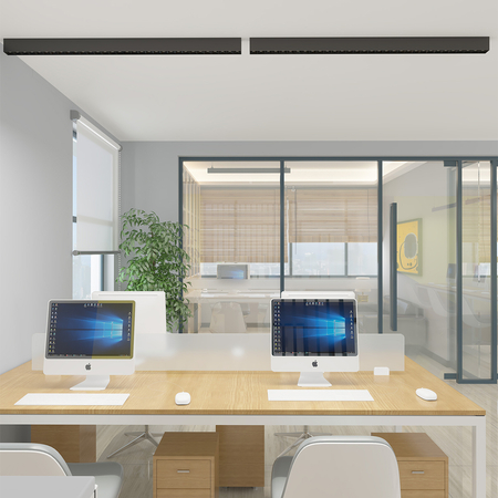 Lampa sufitowa do biura LED GLOW D24 4000K Czarna - zdjęcie 2